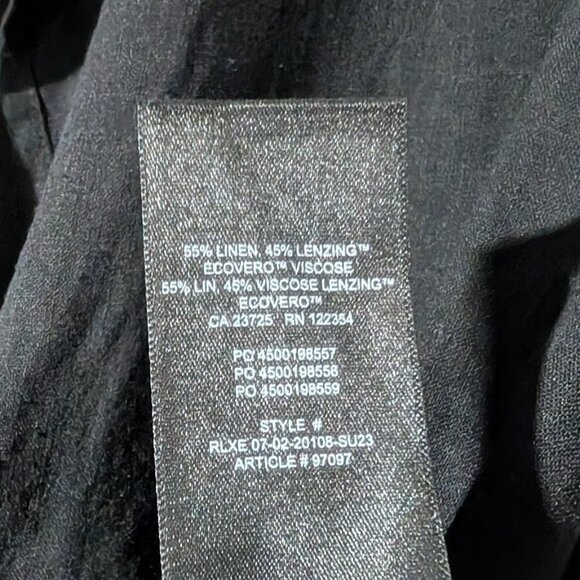 Aritzia Wilfred Free | Aperitif Tie-front Linen Top In Black - Picture 10 of 10